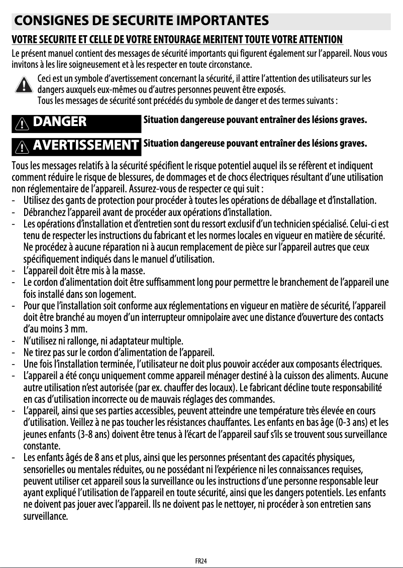 Page 1 de la notice Manuel utilisateur Smeg SIM562D