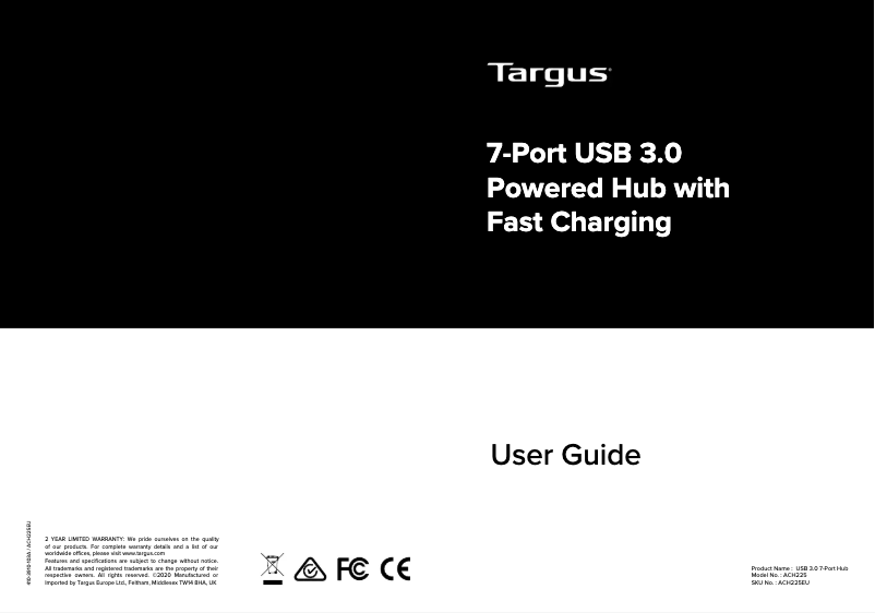 Imagen de la primera página del manual del dispositivo ACH225EU