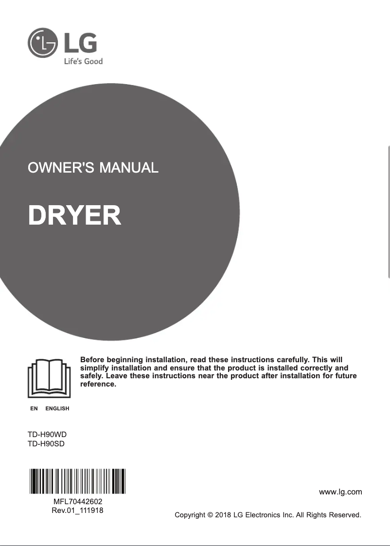 Página 1 del manual Manual de usuario LG TD-H90SD