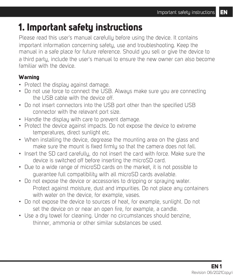 Page 1 de la notice Manuel utilisateur Sencor SCR 5000GS