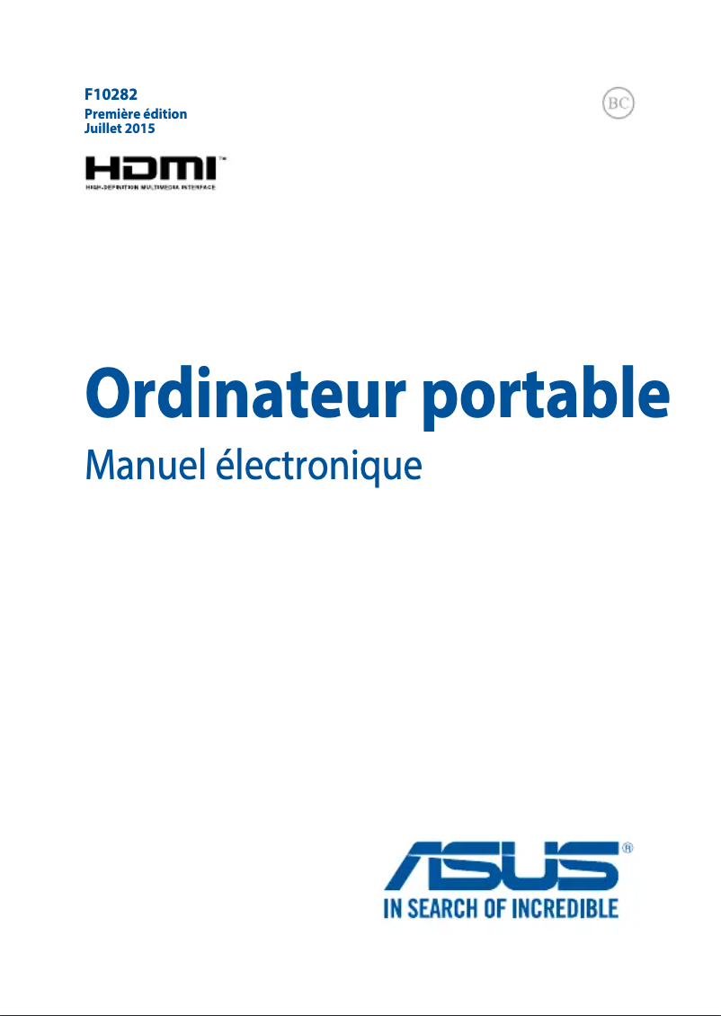 Page 1 de la notice Manuel utilisateur Asus Transformer Book Flip TP200SA