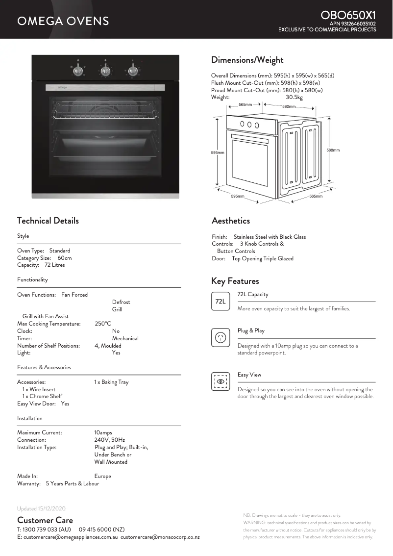 Image de la première page du manuel de l'appareil OBO650X1