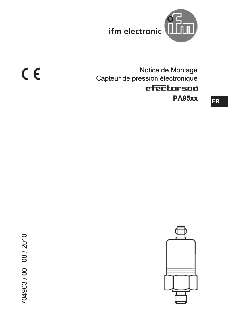 Page n°1 - Manuel utilisateur IFM PA9522