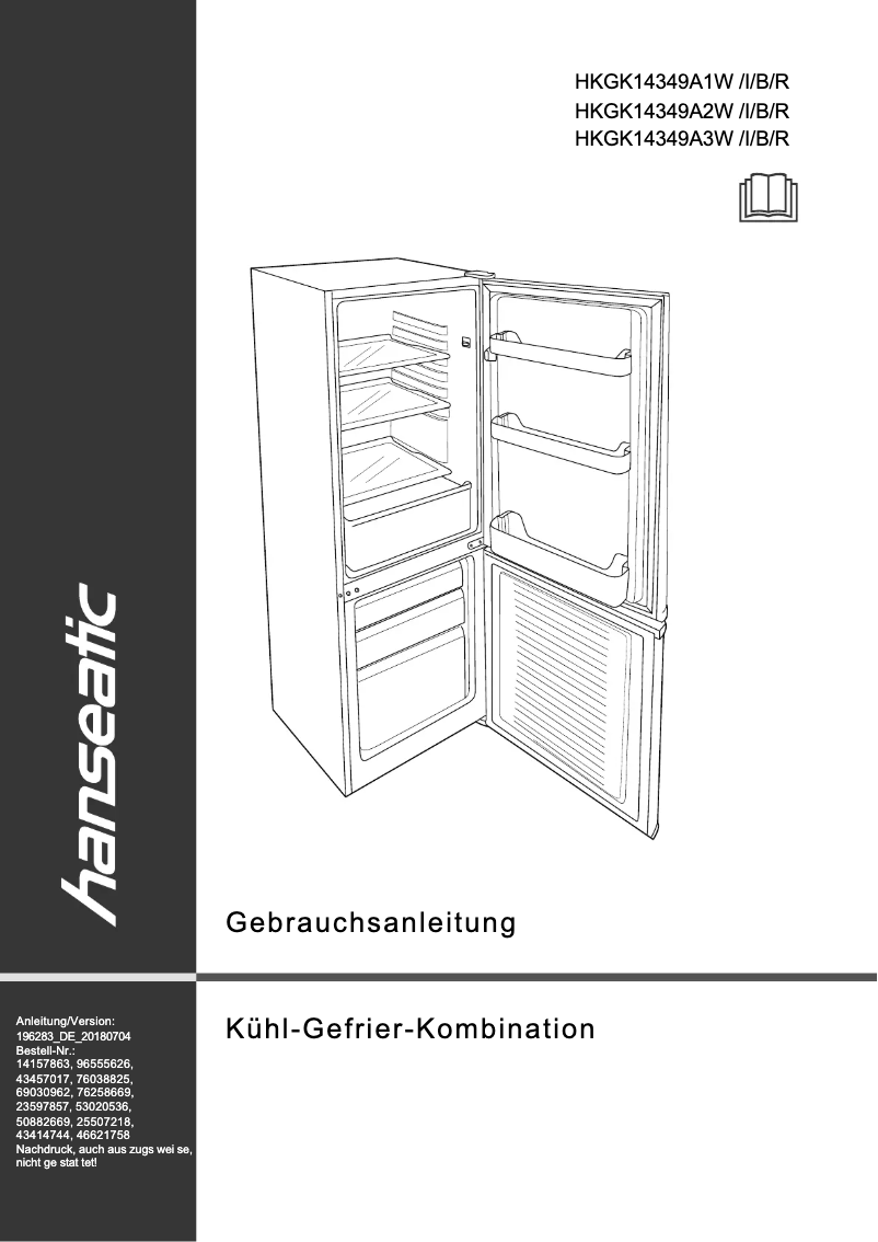 Page n°1 - Manuel utilisateur Hanseatic HKGK14349A2I