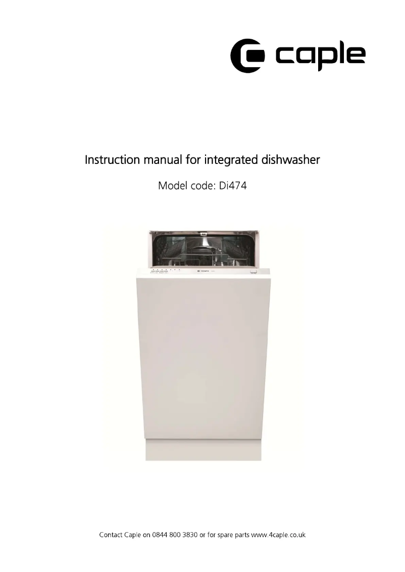 Page n°1 - Manuel utilisateur Caple Di474