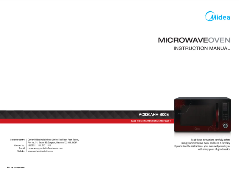 Page n°1 - Manuel utilisateur Midea AC930AHH-S00E