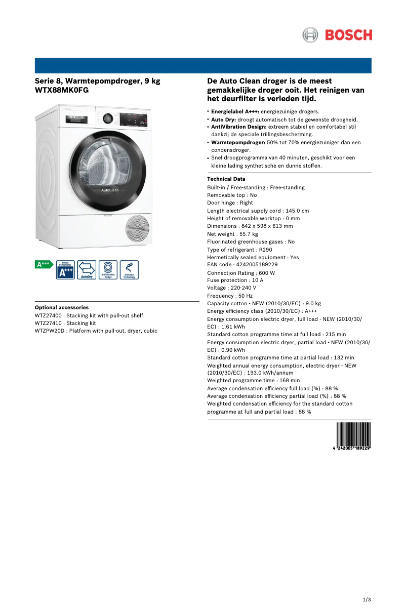 Image de la première page du manuel de l'appareil WTX88MK0FG