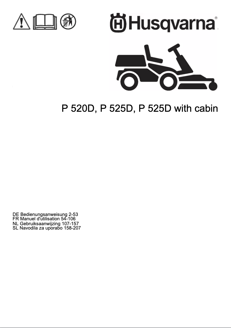 Page n°1 - Manuel utilisateur Husqvarna P 525D