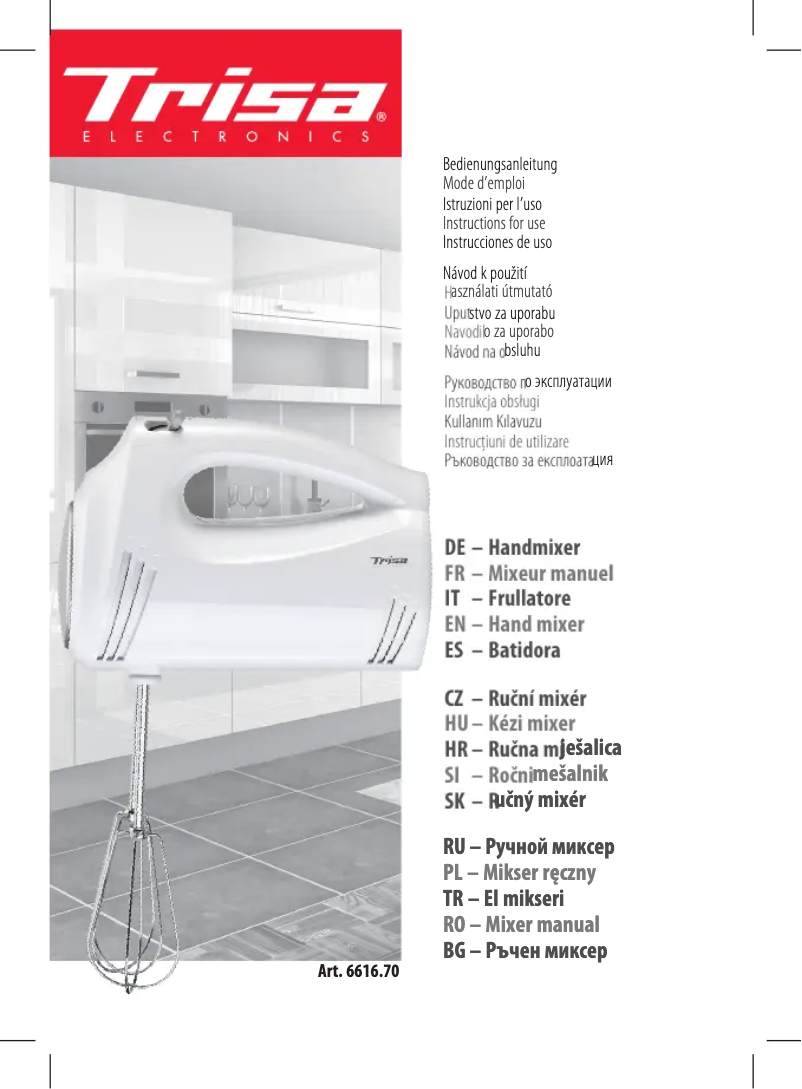 Page 1 de la notice Manuel utilisateur Trisa Smart Mix 6616.70