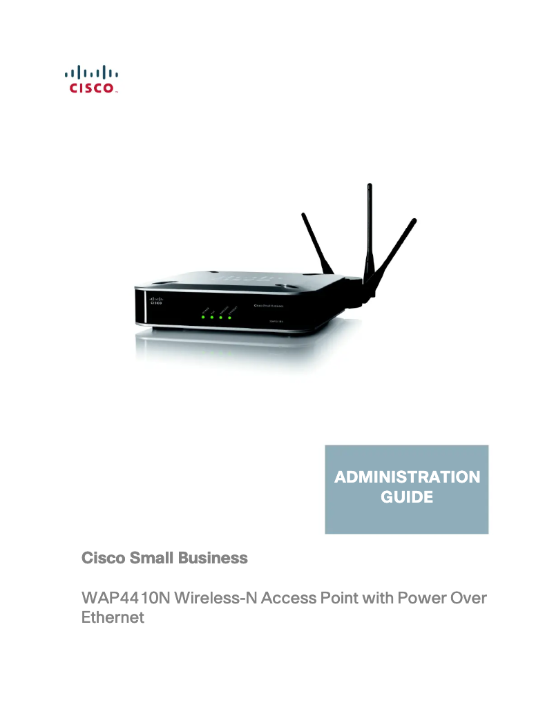 Page n°1 - Manuel utilisateur Cisco WAP4410N