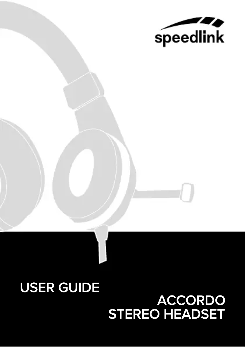 Page 1 de la notice Manuel utilisateur Speed-Link Accordo SL-870003-BK