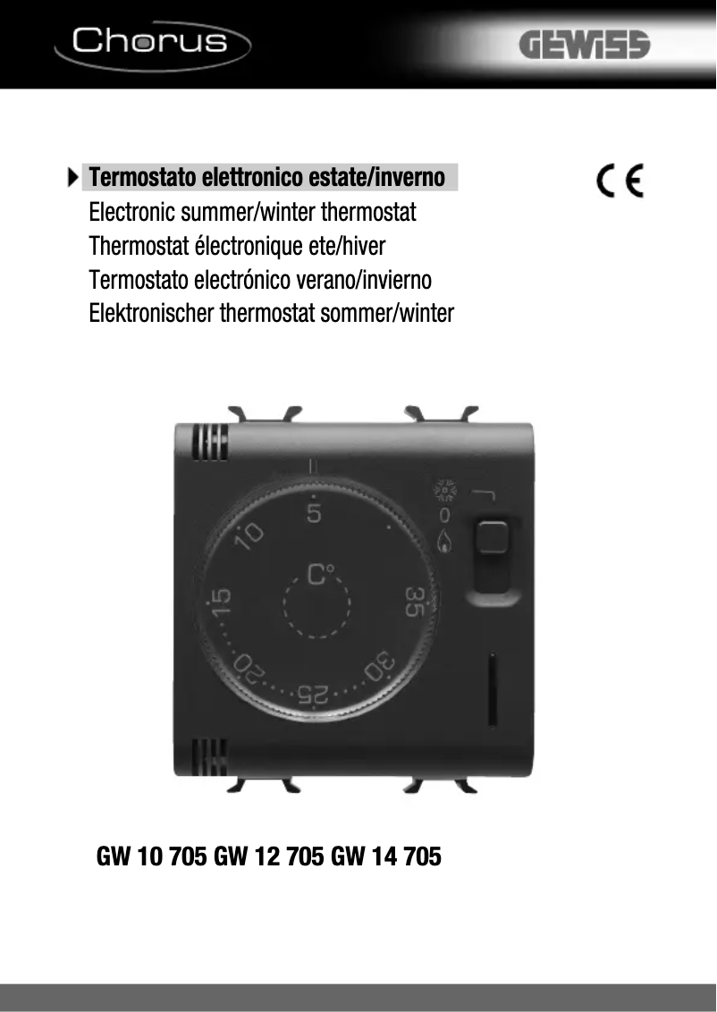 Page 1 de la notice Manuel utilisateur Gewiss GW14705