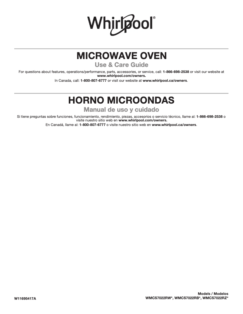 Image de la première page du manuel de l'appareil UMCS5022RZ