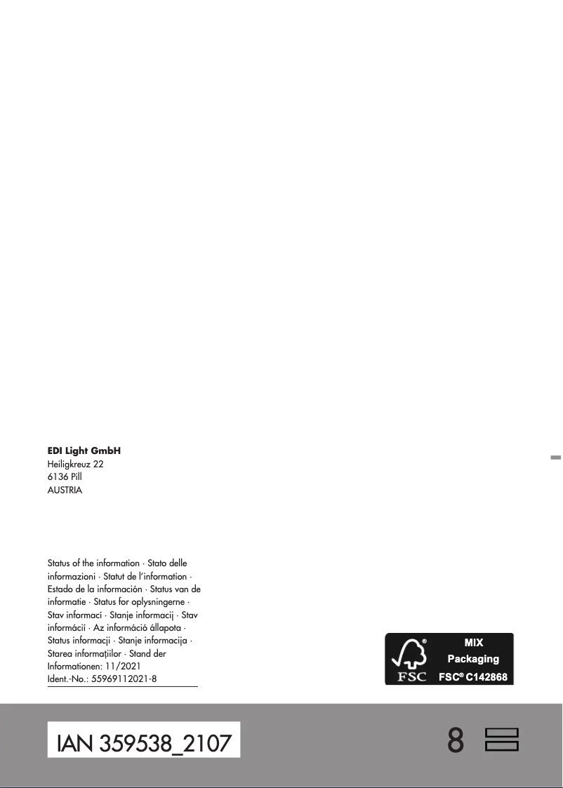 Image de la première page du manuel de l'appareil IAN 359538