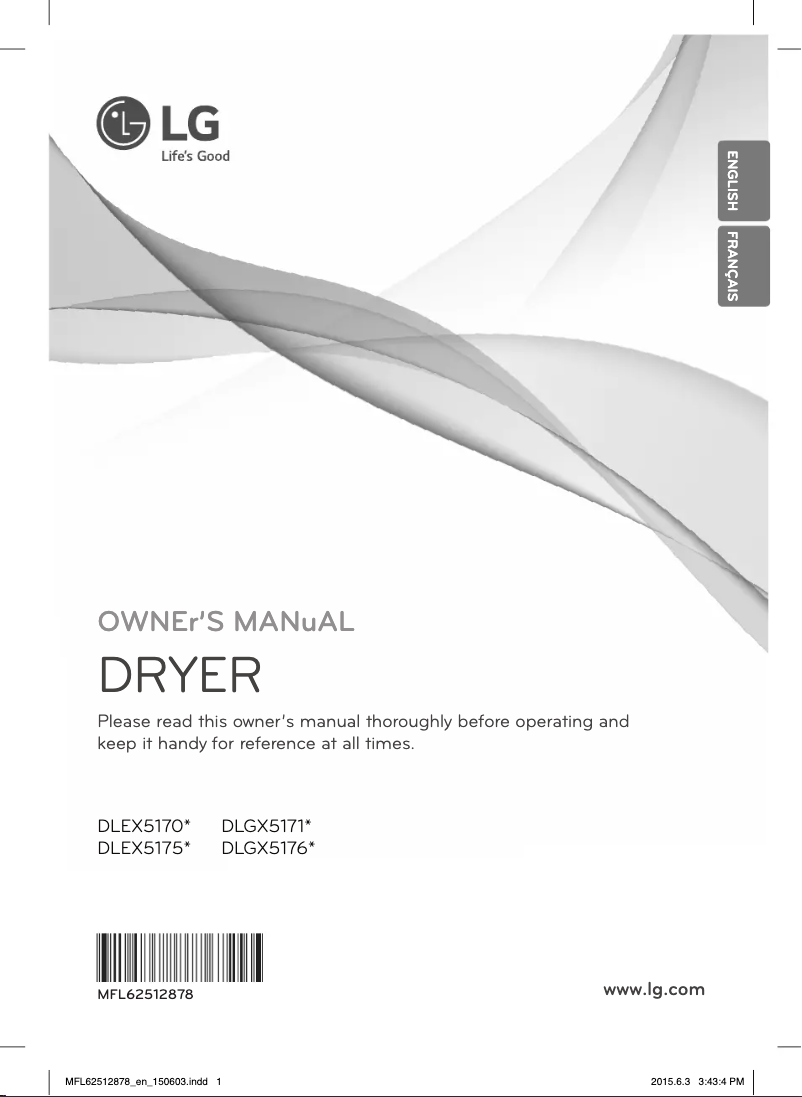 Page n°1 - Manuel utilisateur LG DX5171V