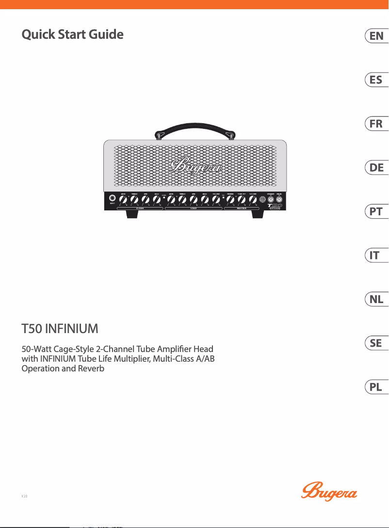 Image de la première page du manuel de l'appareil T50 Infinium