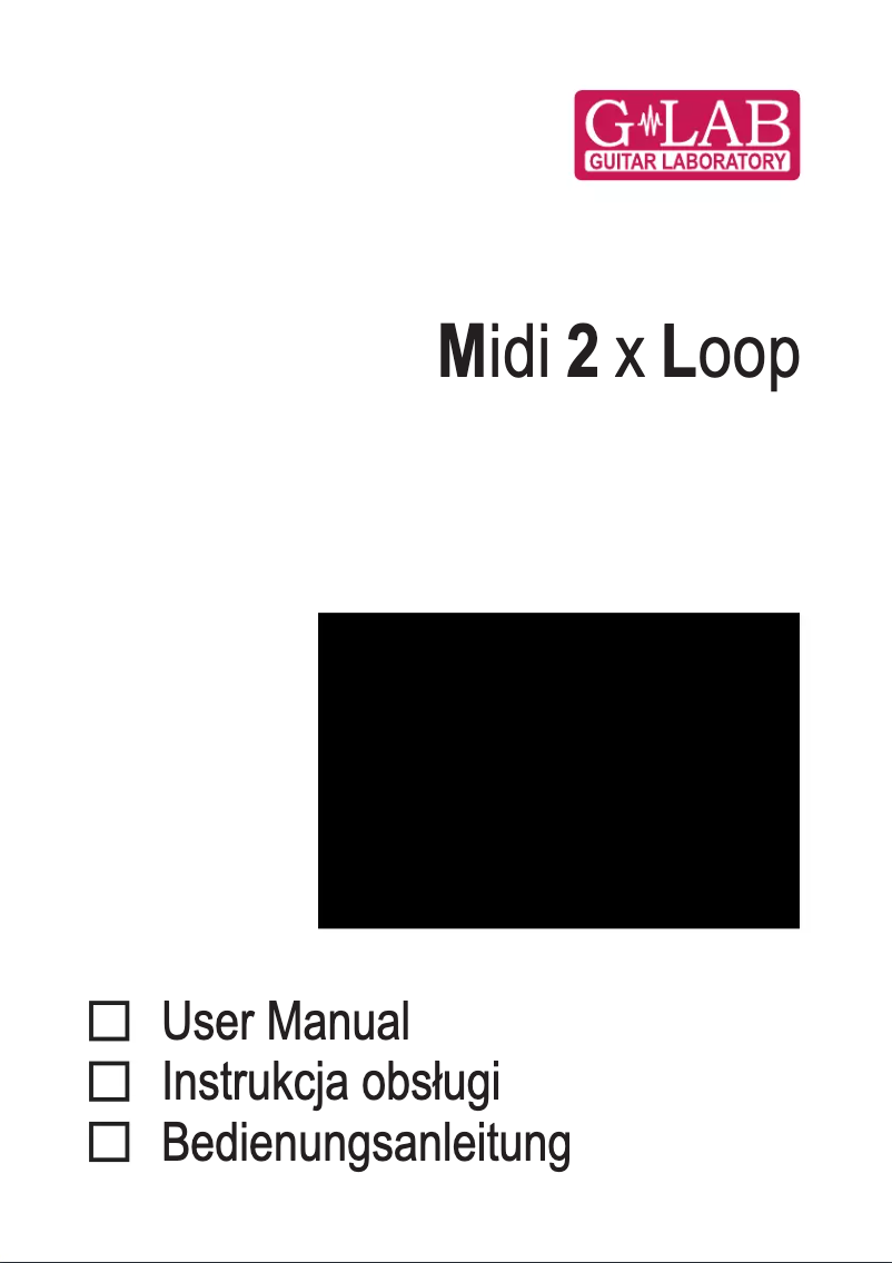 Image de la première page du manuel de l'appareil MIDI 2x Looper