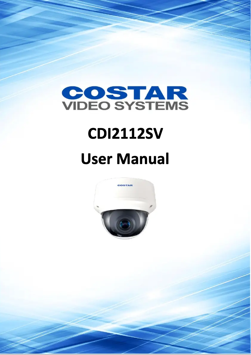 Page n°1 - Manuel utilisateur Costar CDI2112SV