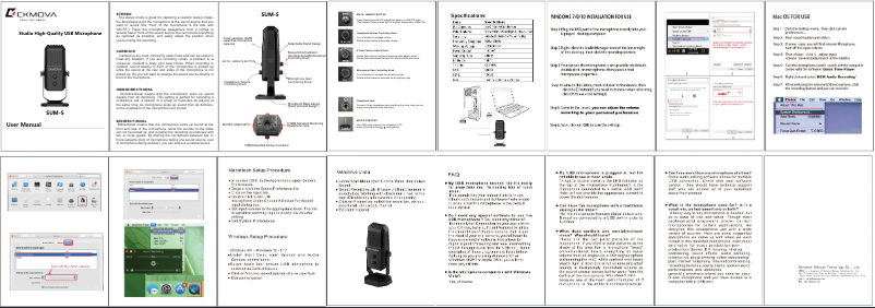 Page n°1 - Manuel utilisateur CKMOVA SUM-5