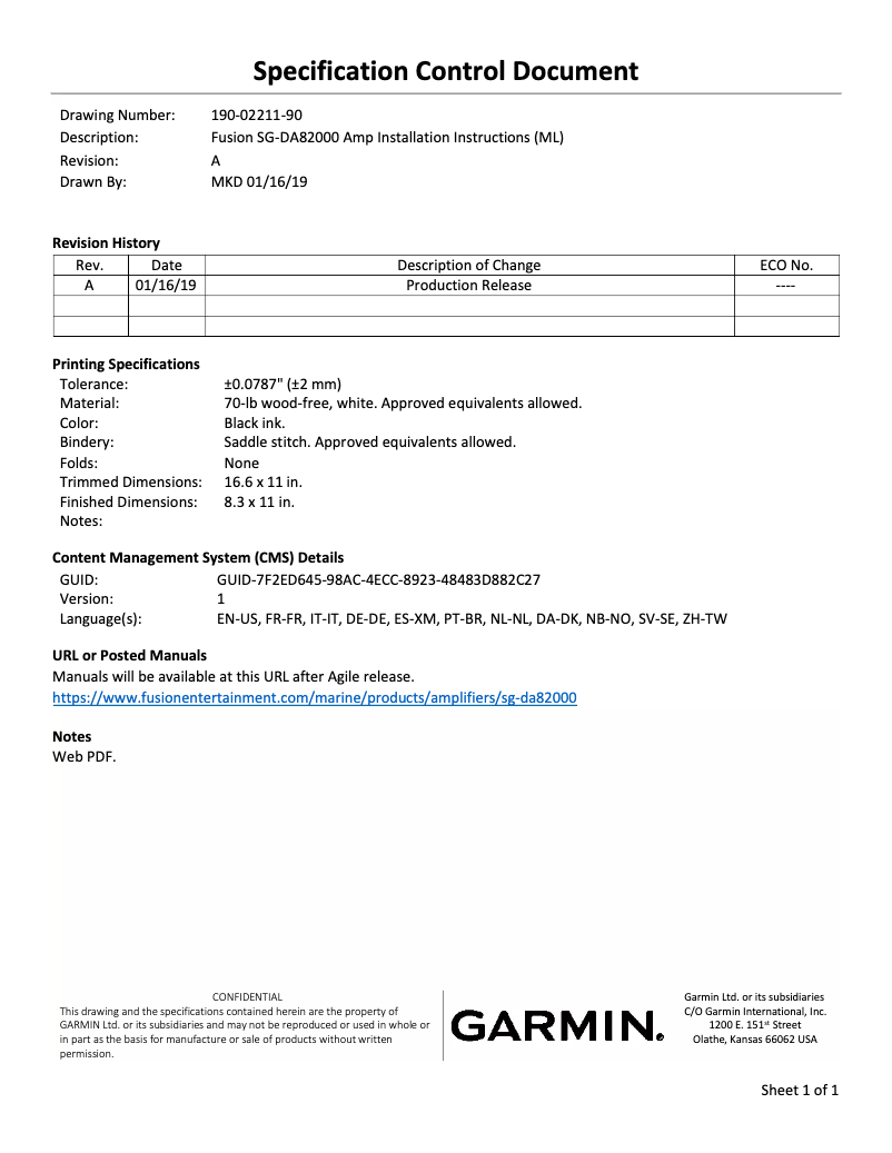 Image de la première page du manuel de l'appareil SG-DA82000