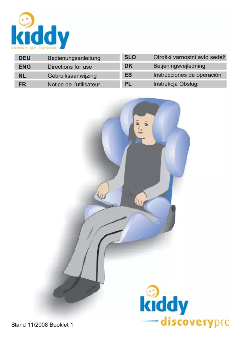 Page 1 de la notice Manuel utilisateur kiddy Discovery Pro