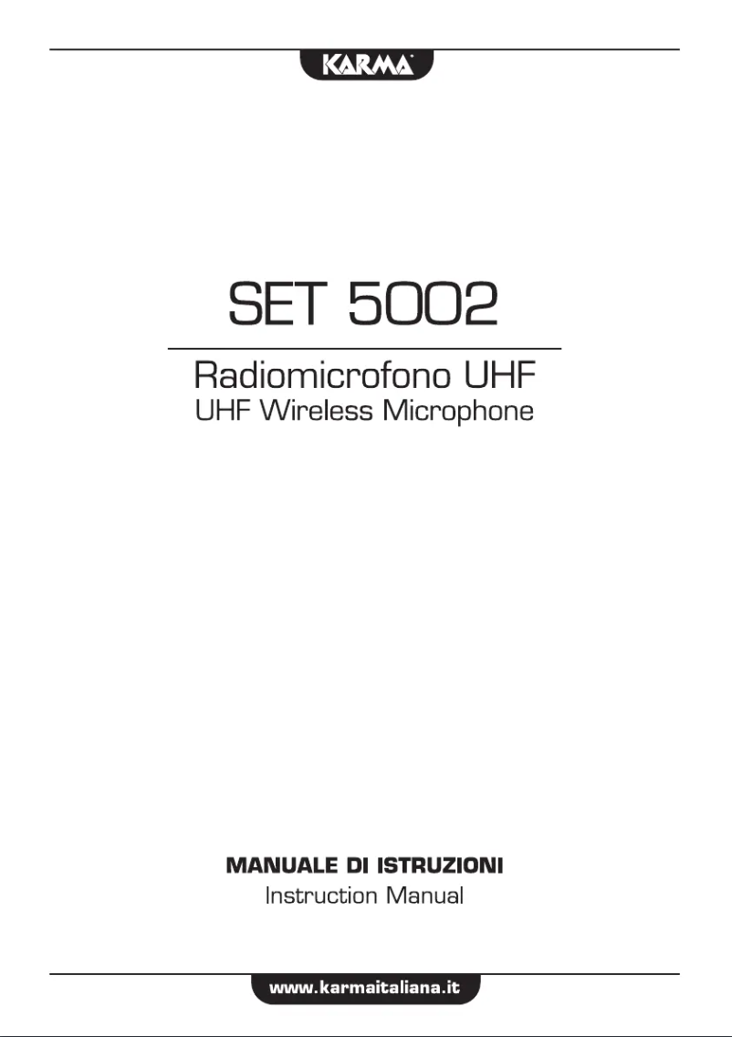 Page 1 de la notice Manuel utilisateur Karma SET 5002