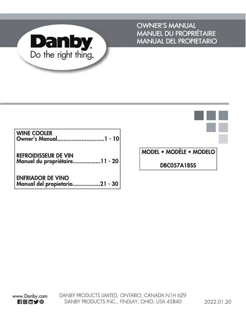 Image de la première page du manuel de l'appareil DBC057A1BSS