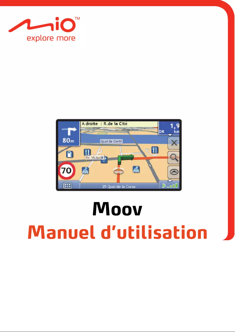 Page 1 de la notice Manuel utilisateur Mio Moov 330