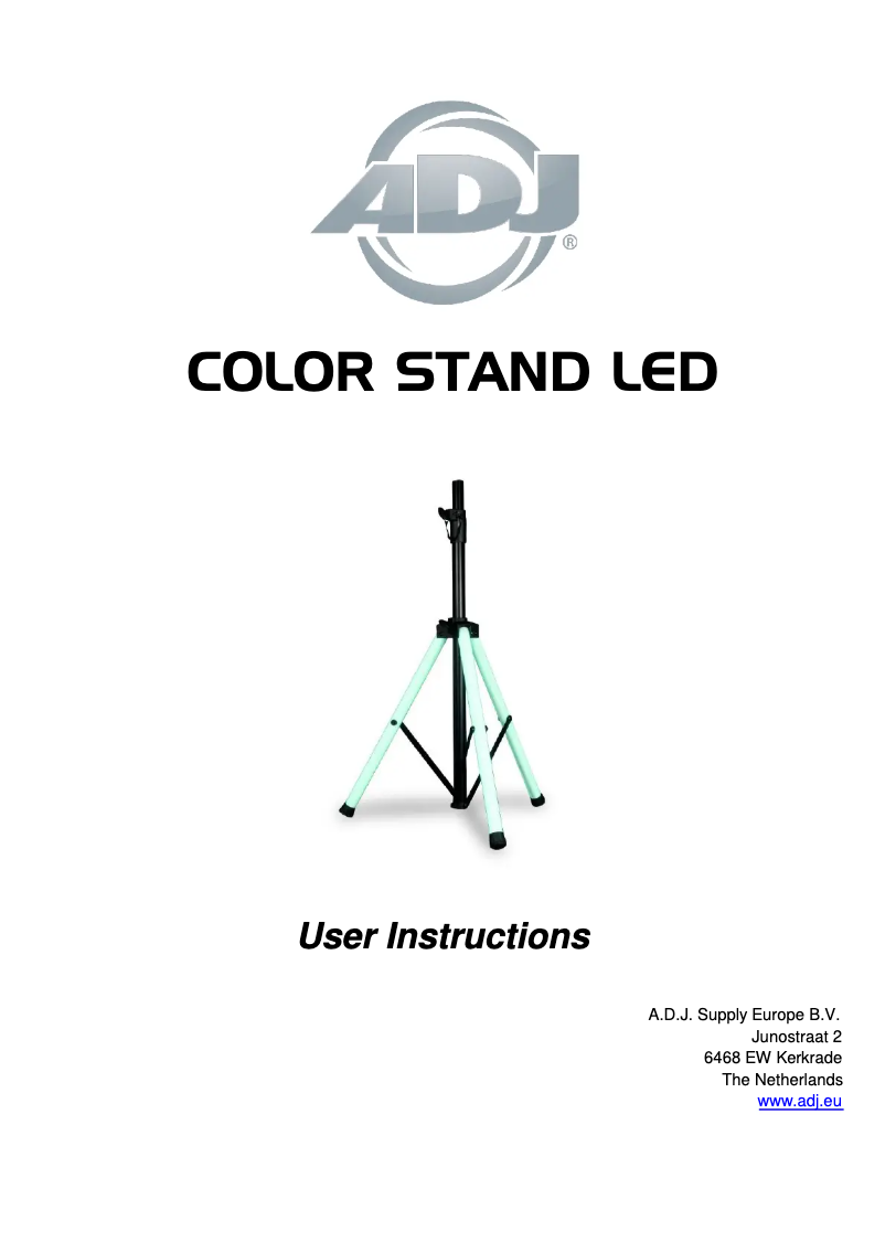 Página 1 del manual Manual de usuario American DJ Color Stand LED