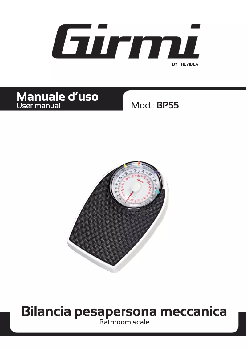 Page 1 de la notice Manuel utilisateur Girmi BP55