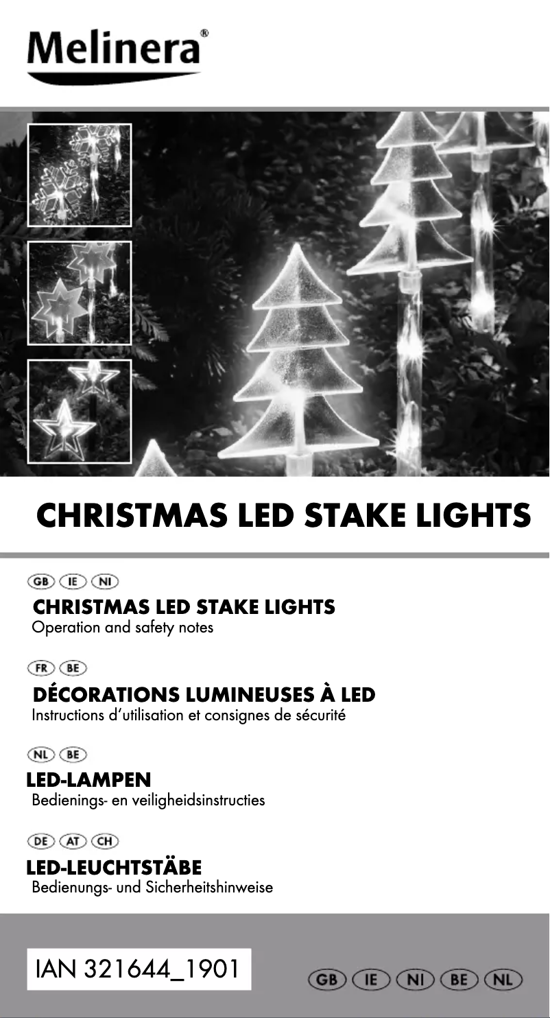 Page 1 de la notice Manuel utilisateur Melinera 10486A