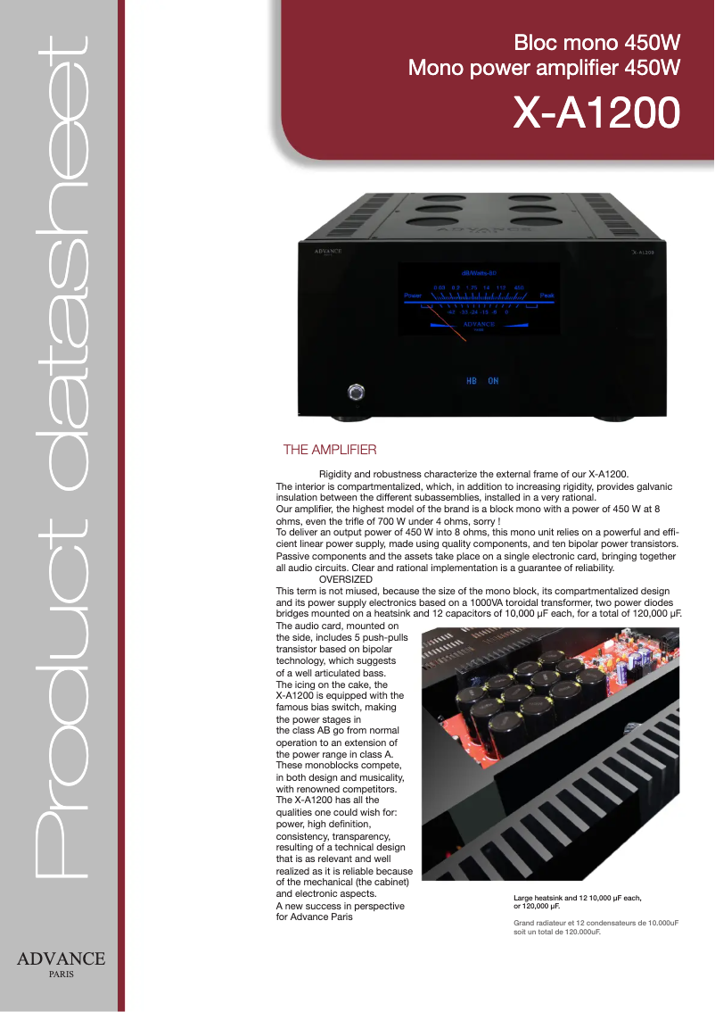 Image de la première page du manuel de l'appareil X-A1200