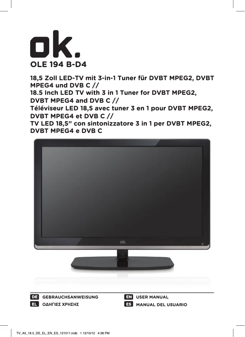 Image de la première page du manuel de l'appareil OLE 194 B-D4