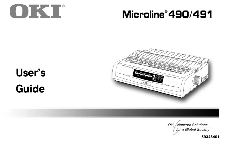 Page 1 of the manual User Manual OKI Microline 490