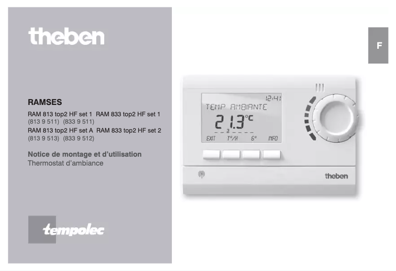 Image de la première page du manuel de l'appareil RAM 813 top2 HF set A
