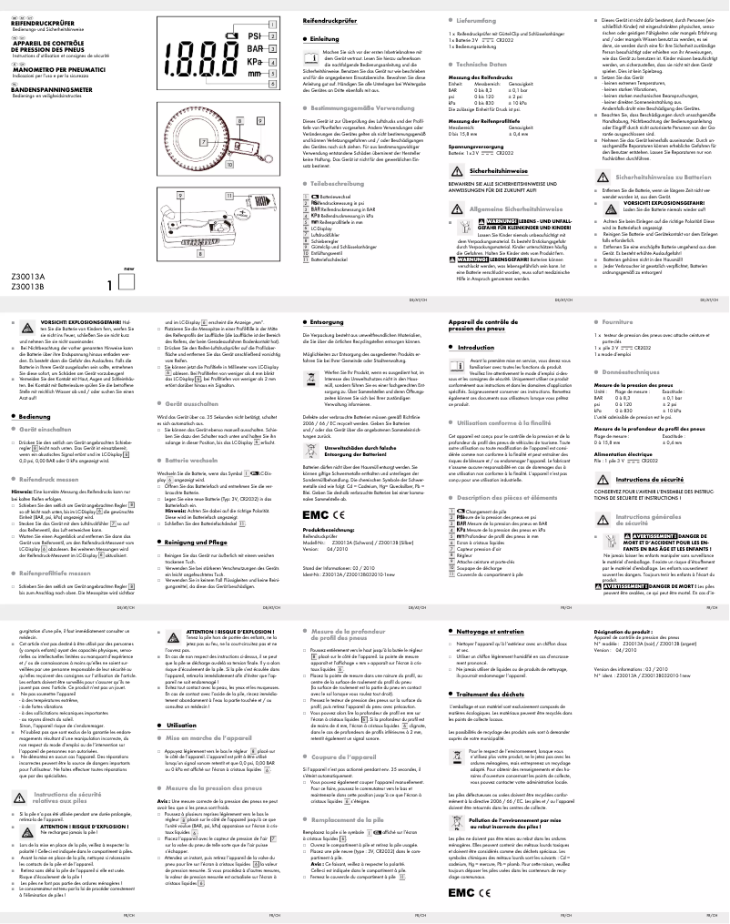 Page n°1 - Manuel utilisateur Ultimate Speed Z30013B
