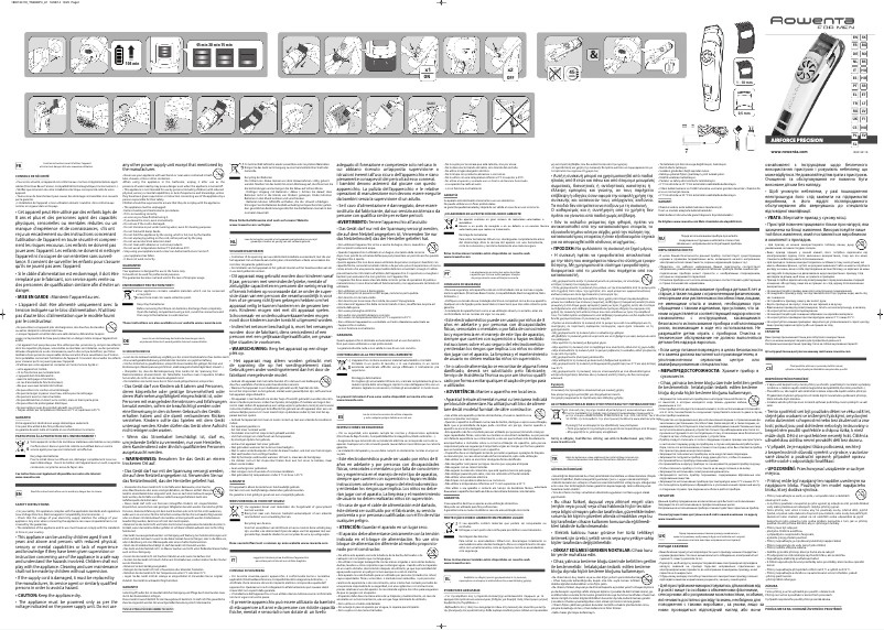 Image de la première page du manuel de l'appareil Airforce Precision TN4800F0