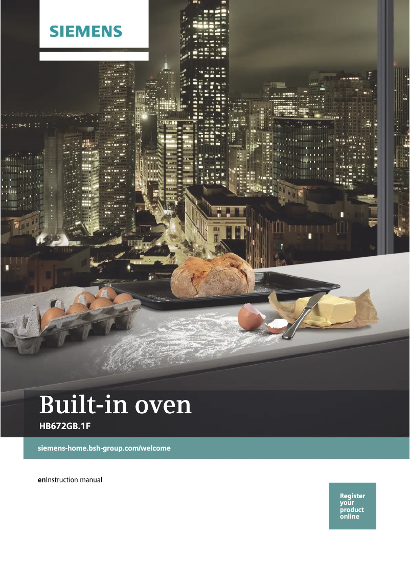 Page n°1 - Manuel d'utilisation et d'entretien Siemens HB672GBS1F