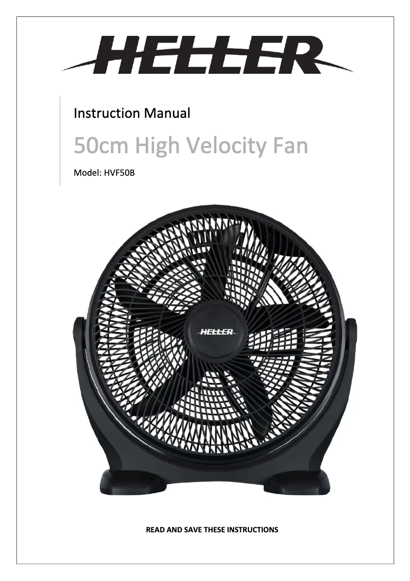 Page n°1 - Manuel utilisateur Heller HVF50B