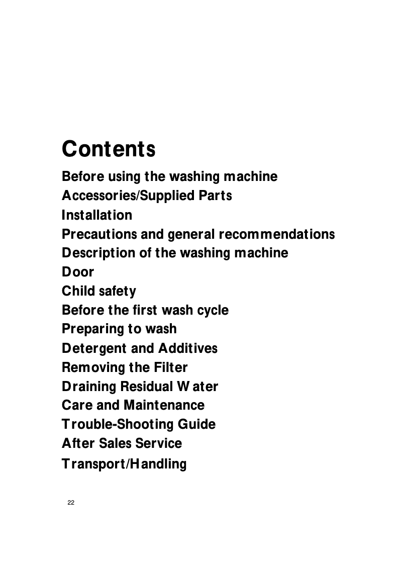 Image de la première page du manuel de l'appareil WAK 1600 Öko plus