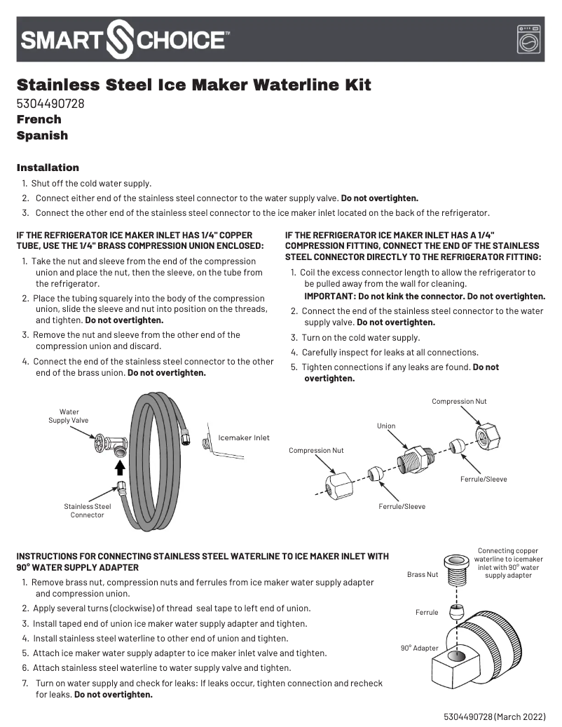 Page n°1 - Manuel utilisateur Frigidaire 5304490728