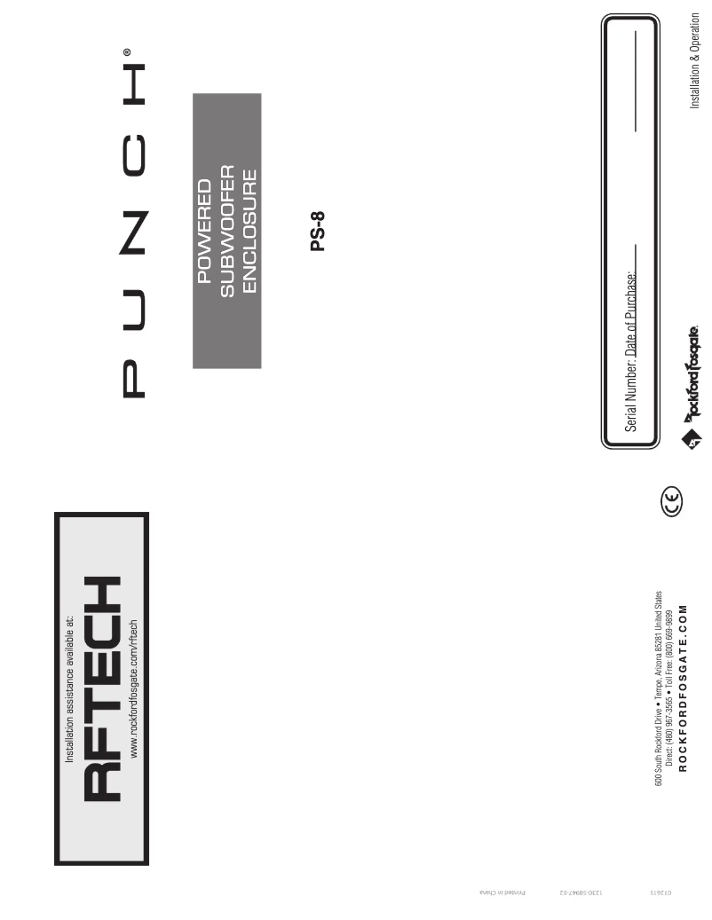 Image de la première page du manuel de l'appareil Punch PS-8
