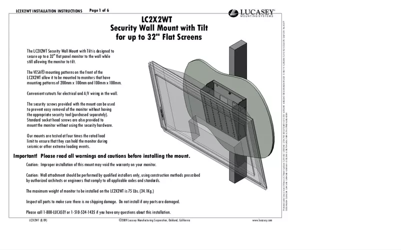 Página 1 del manual Manual de usuario Lucasey LC2X2WT