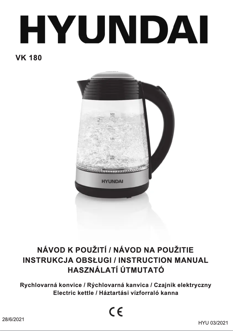 Page n°1 - Manuel utilisateur Hyundai VK 180