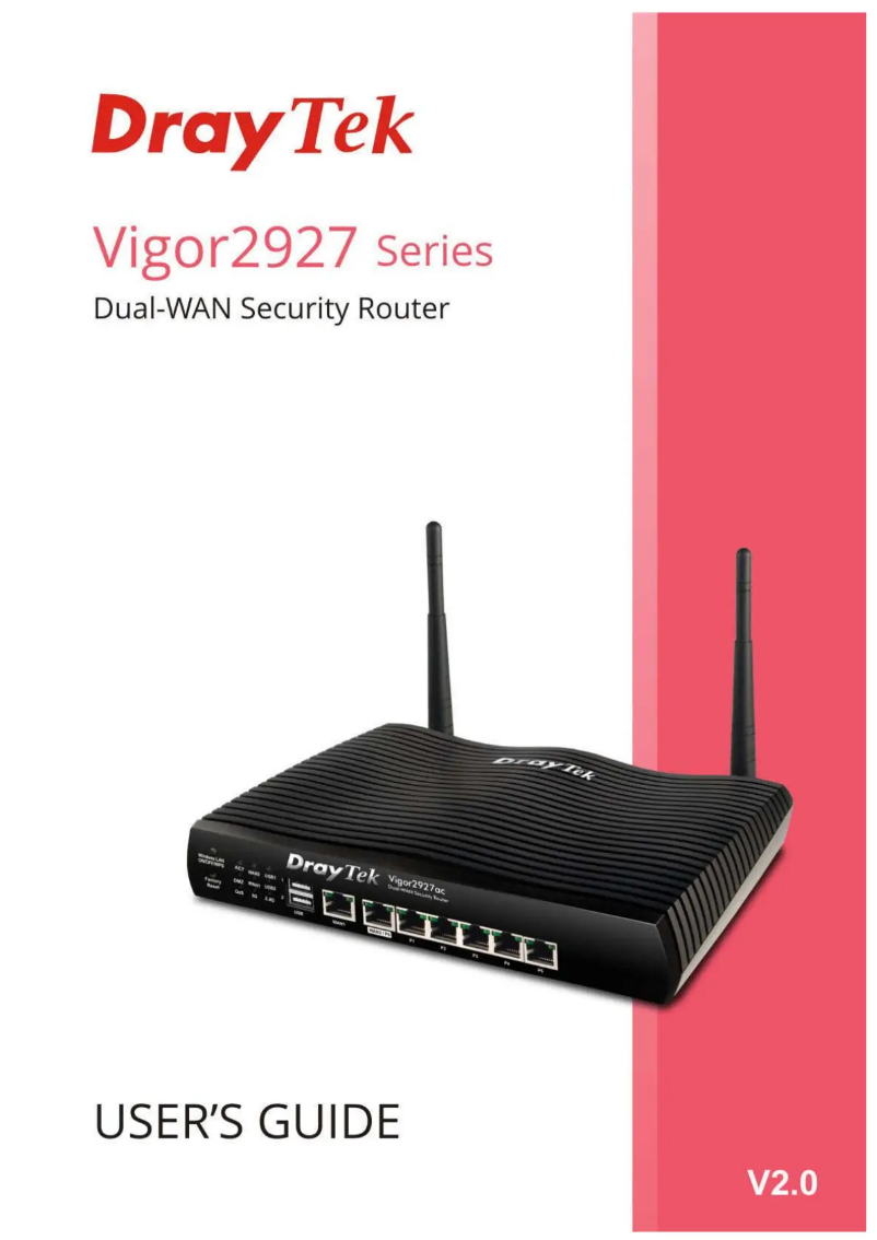 Page n°1 - Manuel utilisateur Draytek Vigor 2927ax