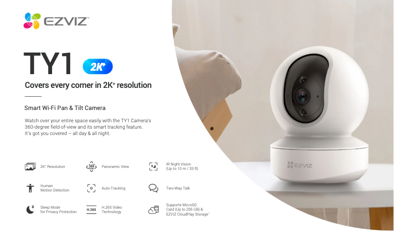 Página 1 del manual Ficha técnica EZVIZ TY1