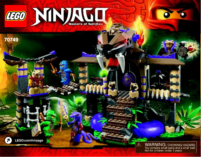 Page 1 de la notice Manuel utilisateur Lego Ninjago 70749