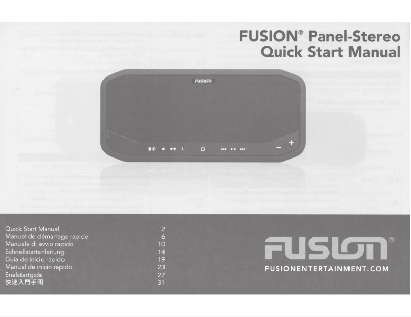 Page 1 de la notice Manuel utilisateur Fusion PS-A302B