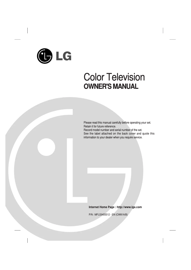 Página 1 del manual Manual de usuario LG 21FU6RLG