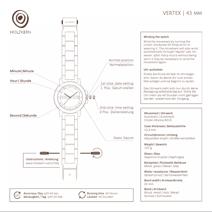 Page 1 de la notice Manuel utilisateur Holzkern Dachstein